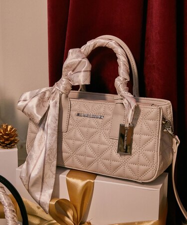 スカーフキルティングトートバッグ