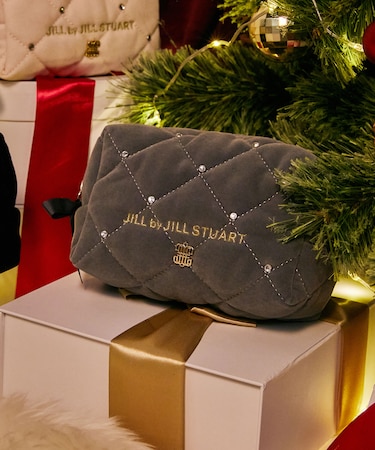 ビジューリボンキルティングポーチ