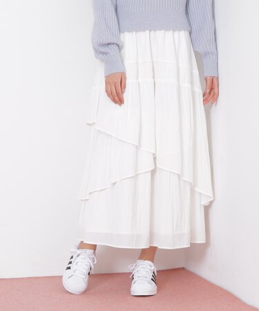 割線ランダムティアードスカート