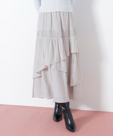 割線ランダムティアードスカート