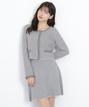 千鳥ジャガードニットセットアップ