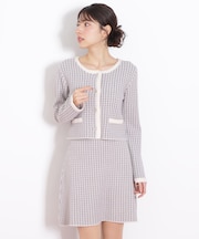 千鳥ジャガードニットセットアップ
