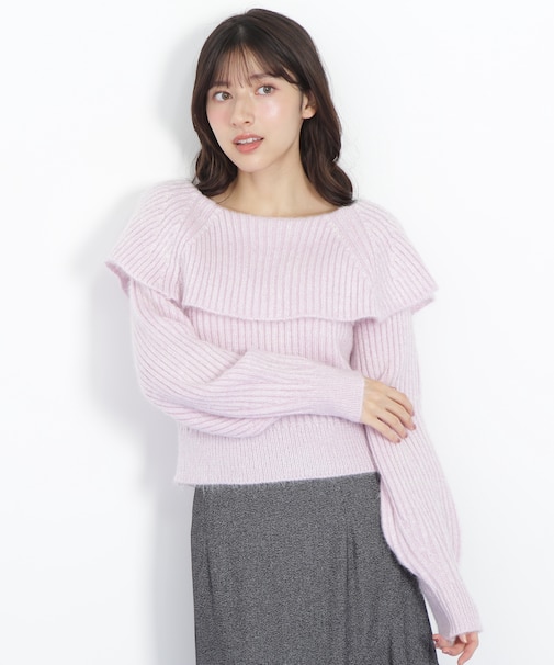 ふわふわケープニット