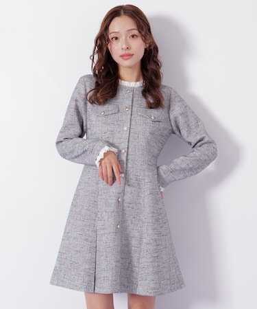 ツィードミニワンピース