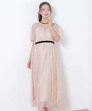 ベロアリボンシアーワンピース