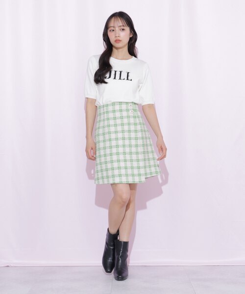 ブロックチェックツィードミニスカート｜ジルバイジルスチュアートの