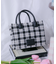ツイードチェックトートバッグ