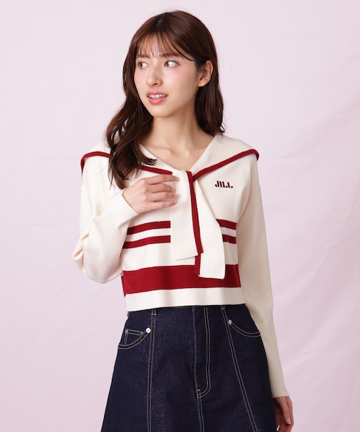 セーラーカラーニット