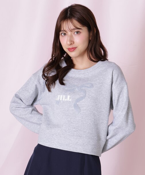 サガラ刺繍リボンロゴスウェット