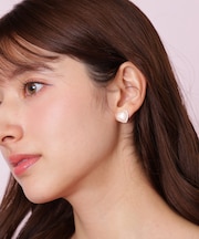 ピンクパールハートピアス