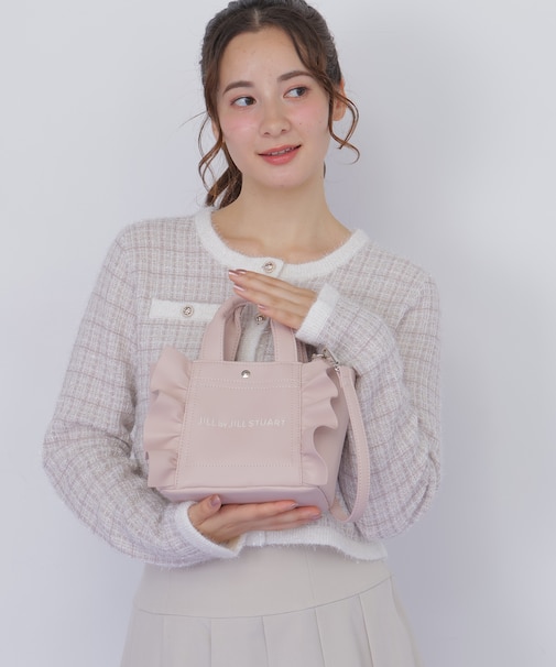 <フリルトートミニ>フェイクレザー