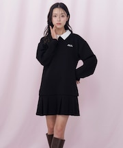 スウェットプリーツミニワンピース