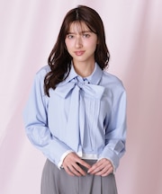 ヘムレイヤードクロップドシャツ