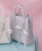 チャーム付きミニトートバッグ