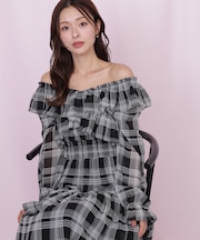 クロスフリルワンピース