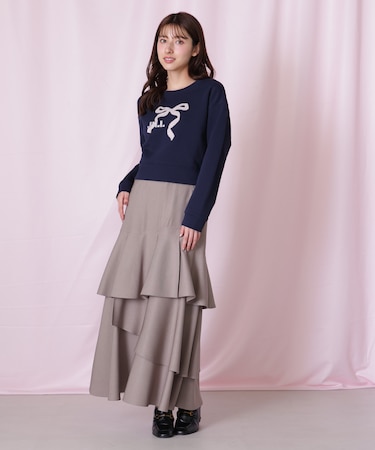 アシメティアードスカート