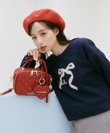 キルティングビジュースクエアバッグ