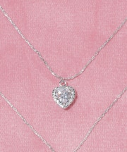 Cubic プチハートネックレス