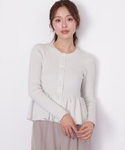 ラメモールペプラムニット