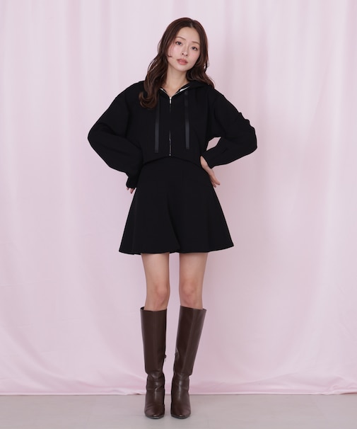 ダイバー素材インナーパンツ付スカート