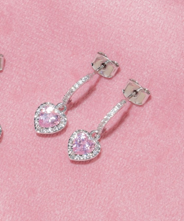 Cubic プチハートピアス
