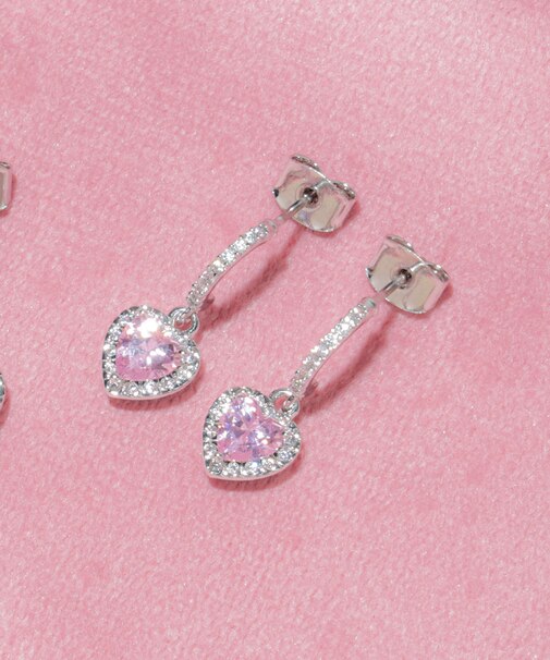 Cubic プチハートピアス