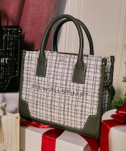 ツイードショルダートート