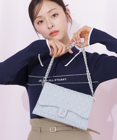 ツイードキルティングチェーンバッグ