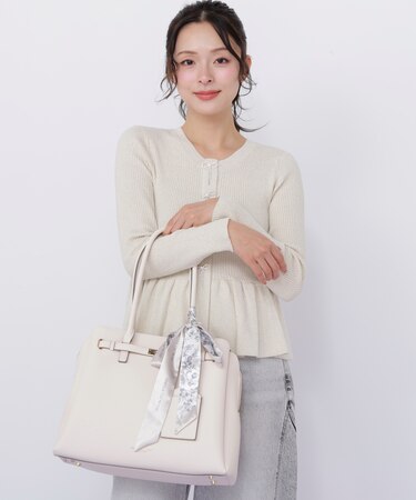 スカーフ付きベルテッドトート