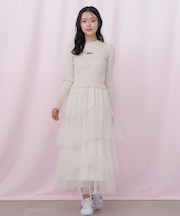 チュールランダムティアードスカート