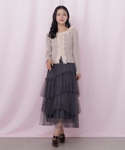 チュールランダムティアードスカート