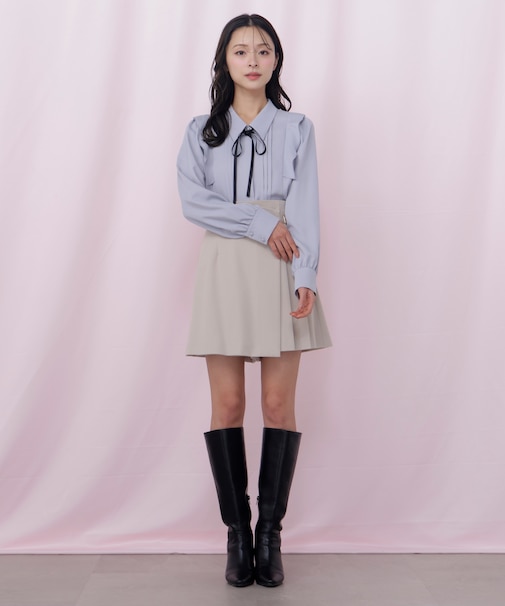 サイドプリーツスカパン