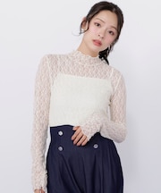 レースカットソートップス