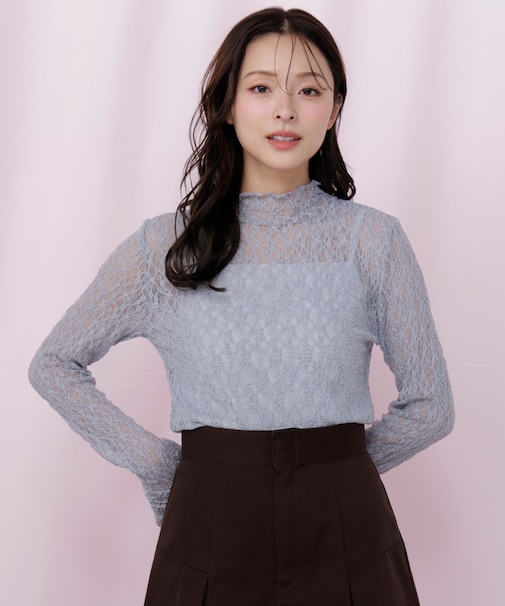 レースカットソートップス