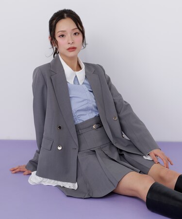 セットアップ対応ドライタッチフリルヘムジャケット