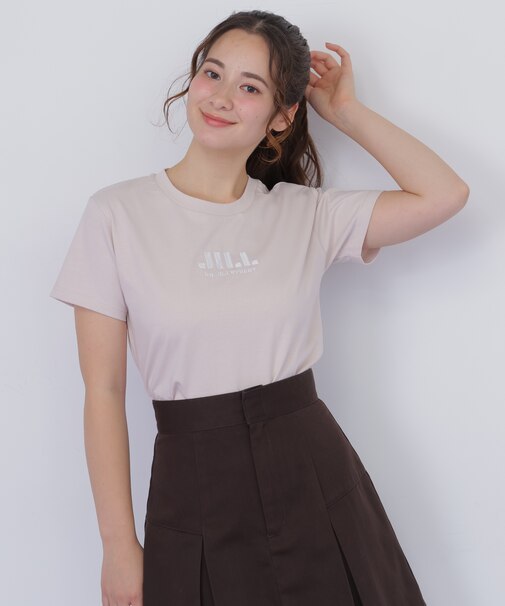 刺繍ロゴTシャツオーガニックコットン