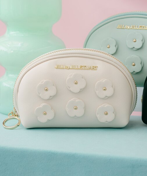 フラワーモチーフポーチ