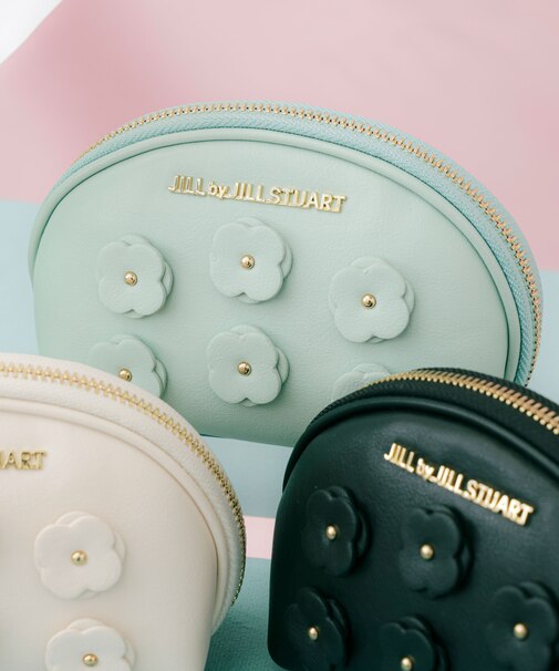 フラワーモチーフポーチ