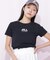 ショート丈刺繍ロゴTシャツオーガニックコットン