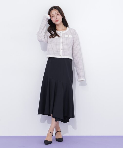 イレギュラーヘムマーメイドスカート