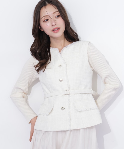 Nikkei magazine掲載】格子ラメツイード ジャケット(ジャケット)｜Paul Stuart(ポール・スチュアート)のファッション通販 -  SANYO ONLINE STORE | 三陽商会 定価37,400円EndyROBE ジルスチュアート ツイードジャケット