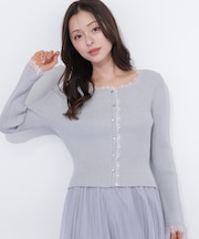 レーストリミングリブニット