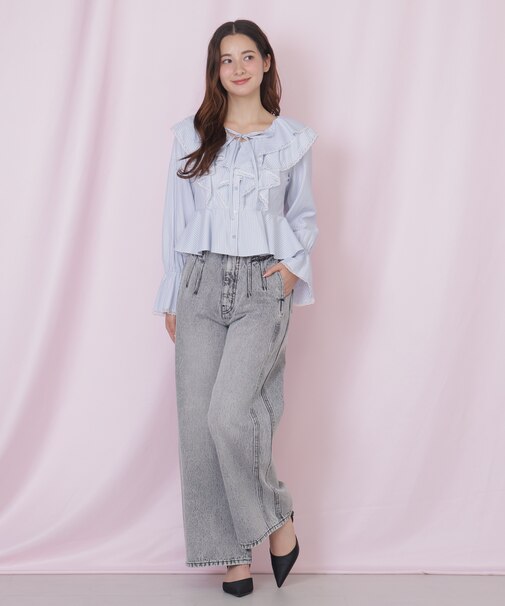 構築パネルワイドデニム