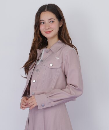 デニムライク配色ステッチジャケット