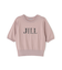 半袖ロゴジャカードビジューニット