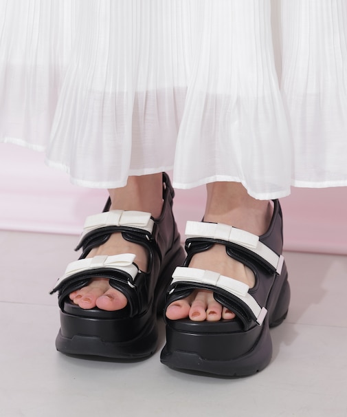 ダブルリボンサンダル