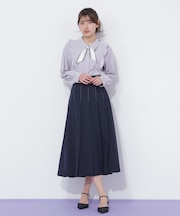 サイドベルトプリーツスカート