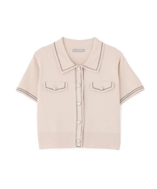 ステッチポロニット