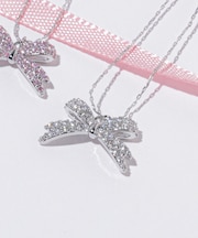 Cubic パヴェリボンネックレス