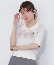 ＜ＢＥＡＲシリーズ＞ポロ襟アーガイルニット